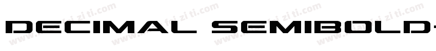 Decimal Semibold字体转换